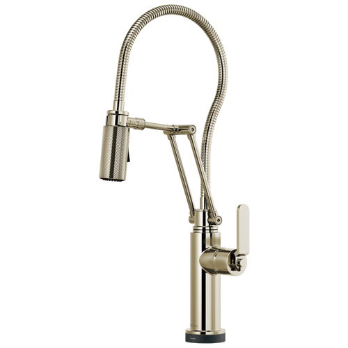 Brizo Litze SmartTouch Articulating Kitchen Faucet with Finished Hose in Polished Nickel Finish - 64144LF-PN Brizo Litze SmartTouch Articulating Kitchen Faucet with Finished Hose in Polished Nickel Finish - 64144LF-PN