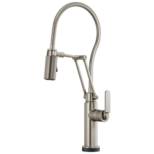 Brizo Litze SmartTouch Articulating Kitchen Faucet with Finished Hose in Stainless Finish - 64144LF-SS Brizo Litze SmartTouch Articulating Kitchen Faucet with Finished Hose in Stainless Finish - 64144LF-SS