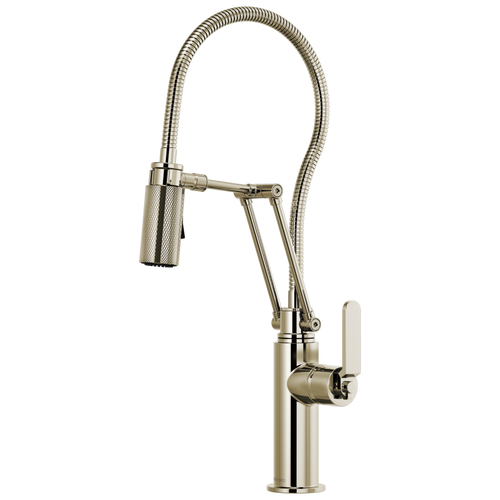 Brizo Litze Articulating Faucet with Finished Hose in Polished Nickel Finish - 63144LF-PN Brizo Litze Articulating Faucet with Finished Hose in Polished Nickel Finish - 63144LF-PN