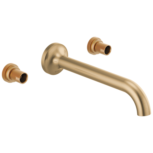 Brizo Odin Widespread Wall Mount Lavatory Faucet - Less Handles 1.2 GPM in Luxe Gold Finish - T65875LF-GLLHP-ECO