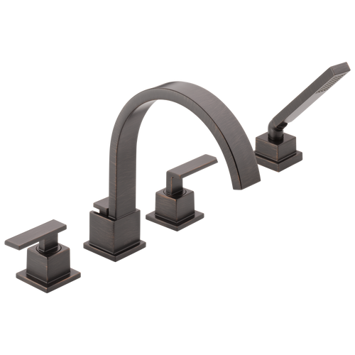 Delta T4753-SS Vero Roman Tub With Hand Shower Trim STAINLESS