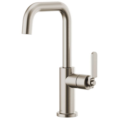 Brizo Litze 61063LF-BLGL Bar Faucet with Angled Spout and Knurled Handle Matte Black/Luxe Gold