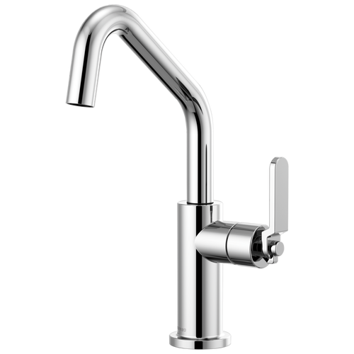 Brizo Litze 61064LF-PN Bar Faucet with Angled Spout and Industrial Handle Polished Nickel
