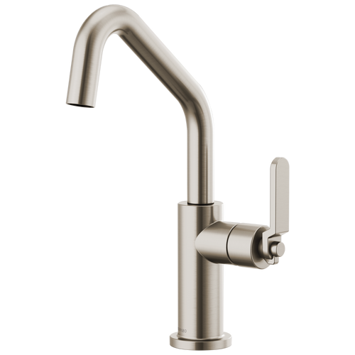 Brizo Litze 62543LF-BLGL Bridge Faucet with Arc Spout and Knurled Handle Matte Black/Luxe Gold