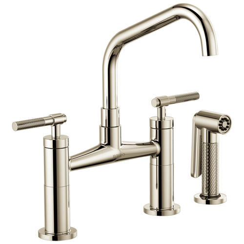 Brizo Litze 62563LF-SS Bridge Faucet with Angled Spout and Knurled Handle Stainless Brizo Litze 62563LF-SS Bridge Faucet with Angled Spout and Knurled Handle Stainless