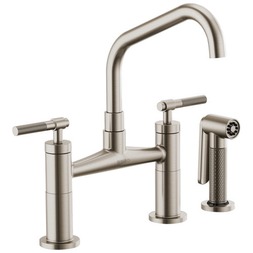 Brizo Litze 62564LF-BLGL Bridge Faucet with Angled Spout and Industrial Handle Matte Black/Luxe Gold Brizo Litze 62564LF-BLGL Bridge Faucet with Angled Spout and Industrial Handle Matte Black/Luxe Gold