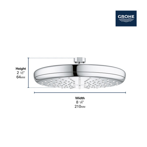 Grohe Tempesta 210 Shower Head - 1.75GPM in Grohe Brushed Nickel - 26409EN0 Grohe Tempesta 210 Shower Head - 1.75GPM in Grohe Brushed Nickel - 26409EN0