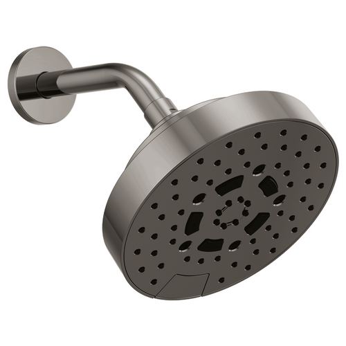 Brizo Universal Showering 7" Linear Round H2OKinetic Multi-Function Wall Mount Shower Head - 2.5 GPM in Brilliance Black Onyx Finish - 87492-BNX-2.5