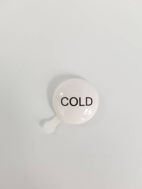 California Faucets PINDXC Cold Label Index Porcelain Button