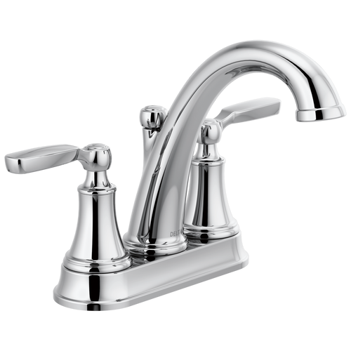 Delta Woodhurst Two Handle Centerset Bathroom Faucet Tract Pack in Chrome Finish - 2532LF-TP