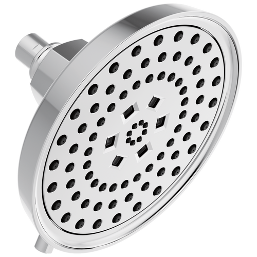 Brizo Invari 7 5/8" H2OKinetic Round Multi-Function Shower Head - 2.5 GPM in Chrome Finish - 87476-PC-2.5
