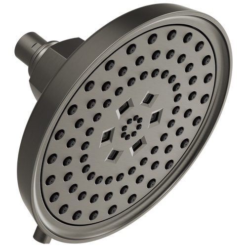 Brizo Invari 7 5/8" H2OKinetic Round Multi-Function Shower Head - 2.5 GPM in Luxe Steel Finish - 87476-SL-2.5