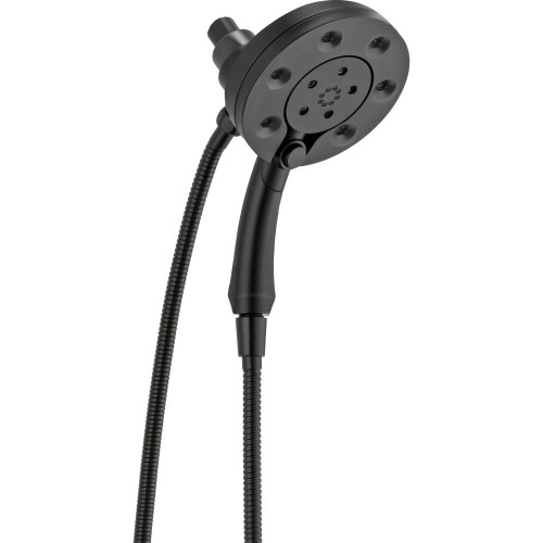 Delta Universal Showering H2OKinetic In2ition 4-Setting Two-in-One Shower in Matte Black Finish - 58472-BL