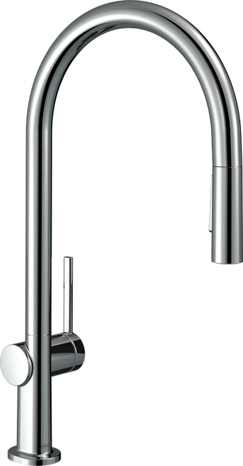 Hansgrohe Talis N 1.75 GPM Single Hole, High Arc Kitchen Faucet with Pull Down - Chrome