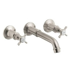 AXOR 16532831 Montreux Wall-Mounted Widespread Faucet Trim w/Cross Handle Polished Nickel