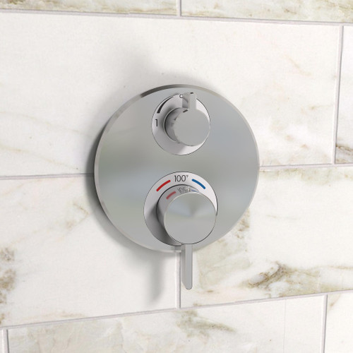 Hansgrohe Ecostat S Thermostatic Trim with Volume Control & Diverter for 2 Functions
