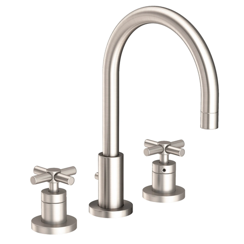 Newport Brass East Linear 1.2 GPM Widespread Bathroom Faucet with Pop Up Drain - Satin Nickel