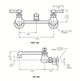 Chicago Faucets 540-LDABCP Double Handle Wall Mount Faucet