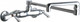 Chicago Faucets 445 Series Wall mounted 18 in. Double Jointed Faucet with Swing Spout in Chrome - 445-DJ18ABCP