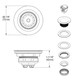 Elkay Dayton 2" Stainless Steel Drain with Removable Basket Strainer and Rubber Stopper