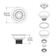 Elkay Dayton 3-1/2" Stainless Steel Drain with Removable Basket Strainer and Rubber Stopper