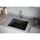 Elkay Quartz Perfect Drain 3-1/2" Removable Polymer Basket Strainer and Rubber Stopper Dusk Gray