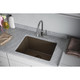 Elkay Quartz Perfect Drain 3-1/2" Removable Polymer Basket Strainer and Rubber Stopper Mocha