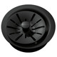 Elkay Quartz Perfect Drain 3-1/2" Polymer Disposer Flange with Removable Basket Strainer and Rubber Stopper Caviar