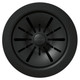 Elkay Quartz Perfect Drain 3-1/2" Polymer Disposer Flange with Removable Basket Strainer and Rubber Stopper Caviar