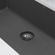 Elkay Quartz Perfect Drain 3-1/2" Polymer Disposer Flange with Removable Basket Strainer and Rubber Stopper Charcoal