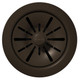 Elkay Quartz Perfect Drain 3-1/2" Polymer Disposer Flange with Removable Basket Strainer and Rubber Stopper Mocha