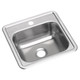 Elkay Dayton Stainless Steel 15" x 15" x 5-3/16", 1-Hole Single Bowl Drop-in Bar Sink with 3-1/2" Drain Opening