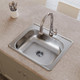 Elkay Dayton Stainless Steel 25" x 21-1/4" x 6-9/16" 2-Hole Single Bowl Drop-in Sink