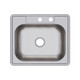 Elkay Dayton Stainless Steel 25" x 21-1/4" x 6-9/16" MR2-Hole Single Bowl Drop-in Sink
