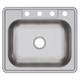 Elkay Dayton Stainless Steel 25" x 22" x 6-9/16" 4-Hole Single Bowl Drop-in Sink