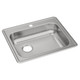 Elkay Dayton Stainless Steel 25" x 21-1/4" x 5-3/8" 1-Hole Single Bowl Drop-in Sink with Left Drain