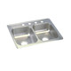 Elkay Dayton Stainless Steel 25" x 19" x 6-5/16" 4-Hole Equal Double Bowl Drop-in Sink