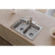 Elkay Dayton Stainless Steel 25" x 19" x 6-5/16" 2-Hole Equal Double Bowl Drop-in Sink