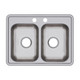 Elkay Dayton Stainless Steel 25" x 19" x 6-5/16" 2-Hole Equal Double Bowl Drop-in Sink