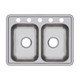 Elkay Dayton Stainless Steel 25" x 19" x 6-5/16" 5-Hole Equal Double Bowl Drop-in Sink