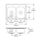 Elkay Dayton Stainless Steel 25" x 19" x 6-5/16" MR2-Hole Equal Double Bowl Drop-in Sink