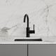 Elkay Avado Single Hole Bar Faucet with Lever Handle Matte Black