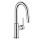 Elkay Avado Single Hole Bar Faucet with Pull-down Spray and Lever Handle Chrome