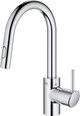 Grohe 31479001 Concetto Single-Handle Pull Down Bar Faucet 1.75 GPM In Starlight Chrome Finish