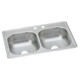 Elkay Dayton Stainless Steel 33" x 19" x 8" MR2-Hole Equal Double Bowl Drop-in Sink