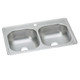 Elkay Dayton Stainless Steel 33" x 19" x 8", 1-Hole Equal Double Bowl Drop-in Sink