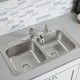 Elkay Dayton Stainless Steel 33" x 19" x 8", 1-Hole Equal Double Bowl Drop-in Sink