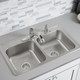 Elkay Dayton Stainless Steel 33" x 19" x 8", 3-Hole Equal Double Bowl Drop-in Sink