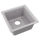 Elkay Quartz Classic 15-3/4" x 15-3/4" x 7-11/16" Single Bowl Dual Mount Bar Sink Greystone