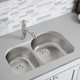 Elkay Dayton Stainless Steel 31-1/4" x 20" x 8", Offset 40/60 Double Bowl Undermount Sink - DXUH3119L